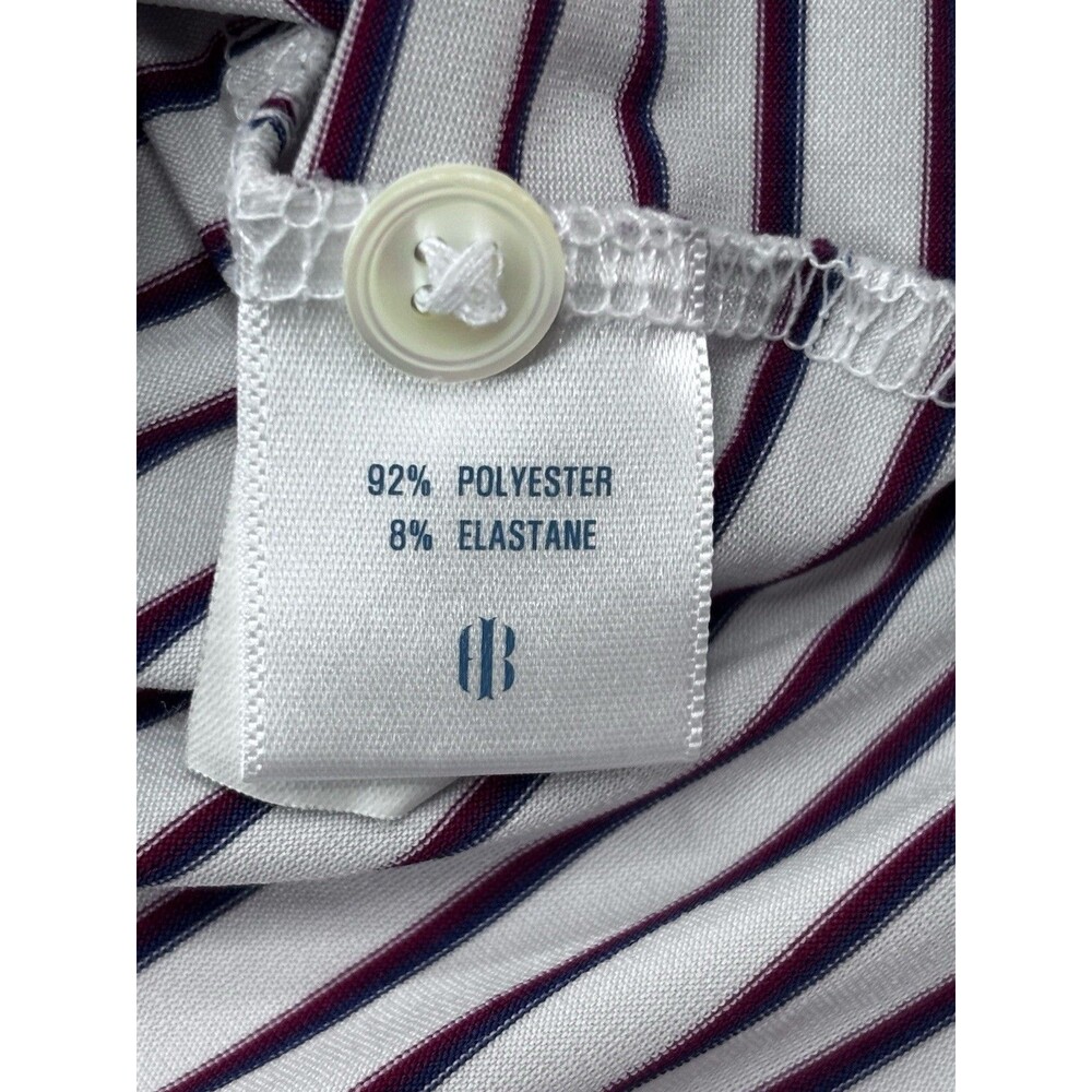 Holderness & Bourne Men's XL Polo Shirt Fried Egg Golf Lido Logo Sutton Striped - Picture 9 of 12